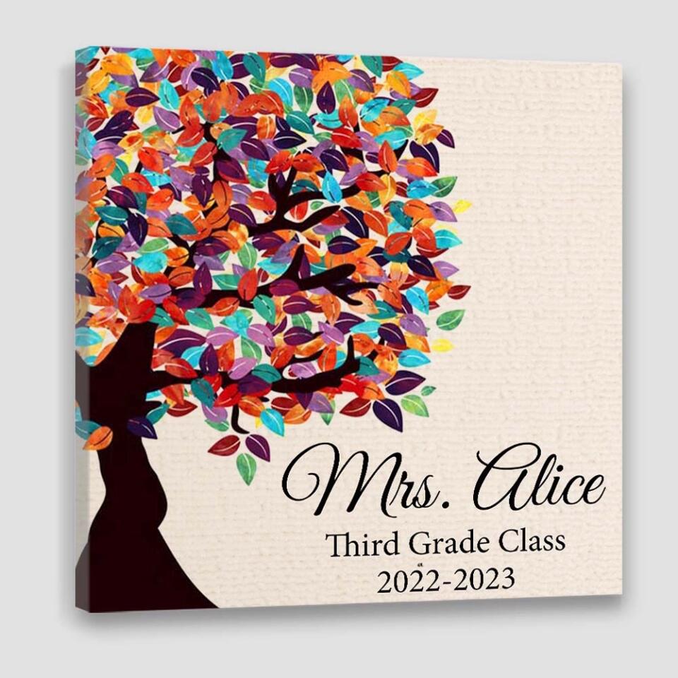 End Of Course Education Tree - Custom Canvas Poster - Appreciation Gift For Teacher