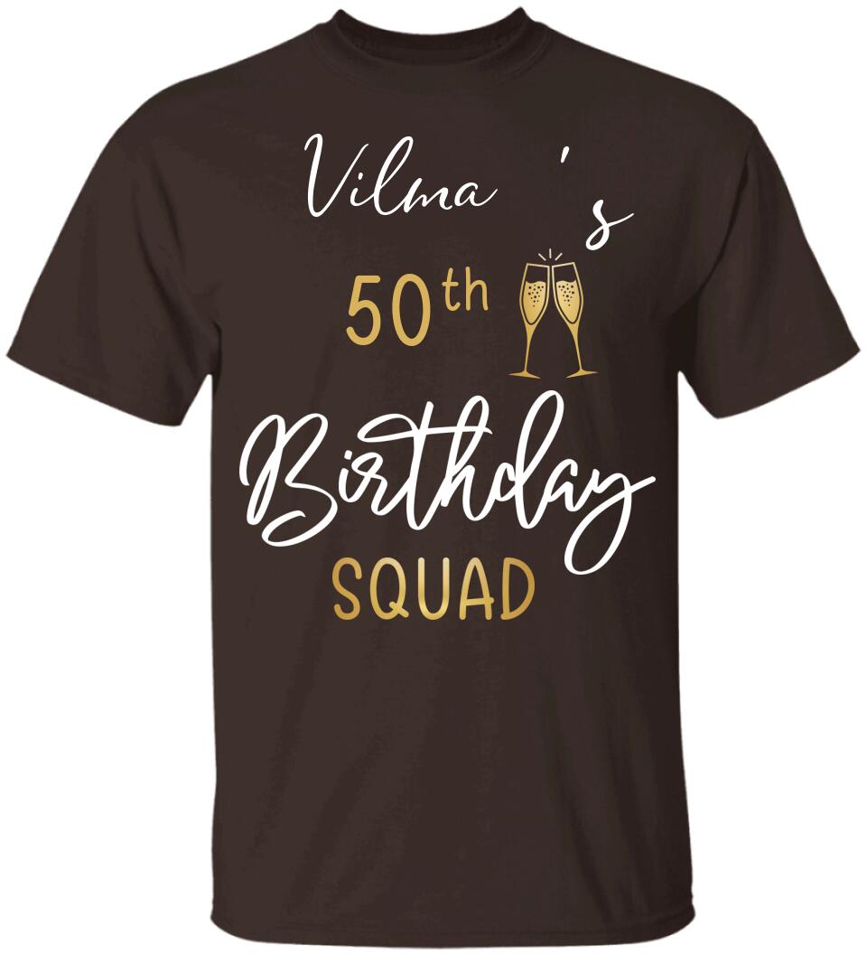 50th Birthday Squad 50 Reasons For The Party Custom Shirt Birthday Gift