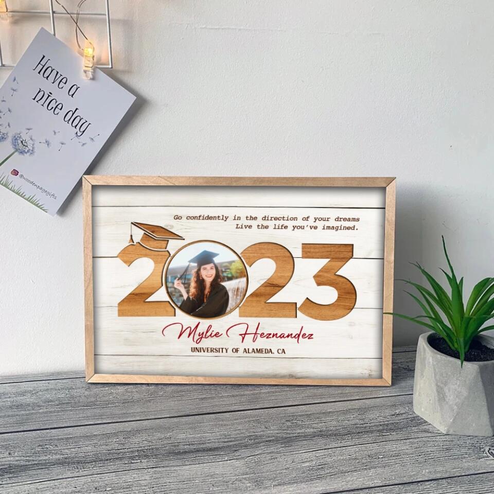 Go Confidently In The Direction Of Your Dreams - Custom Canvas Poster - Graduation Gift For Friends