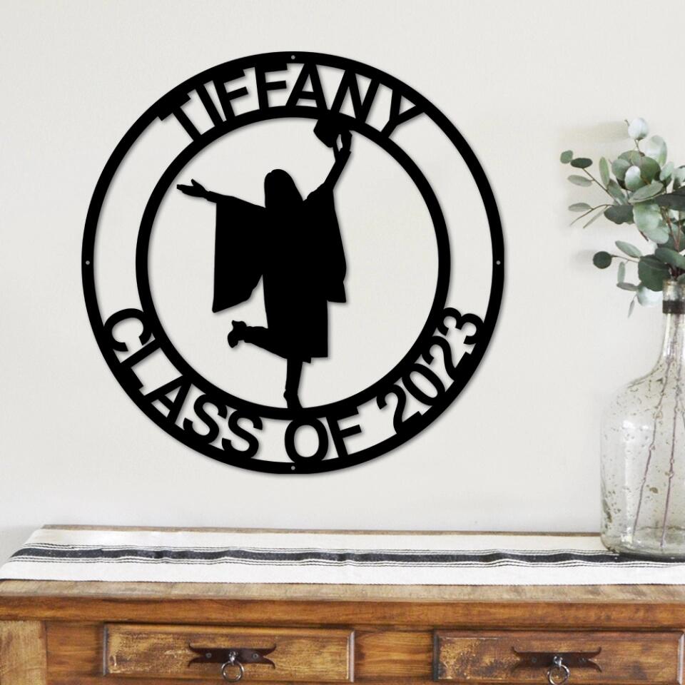 Class of 2025 Senior with Graduation Costume - Personalized Name & Year - Graduation Gift for Girls Boys - Gift for Seniors College Friend - 303ICNBNMT461