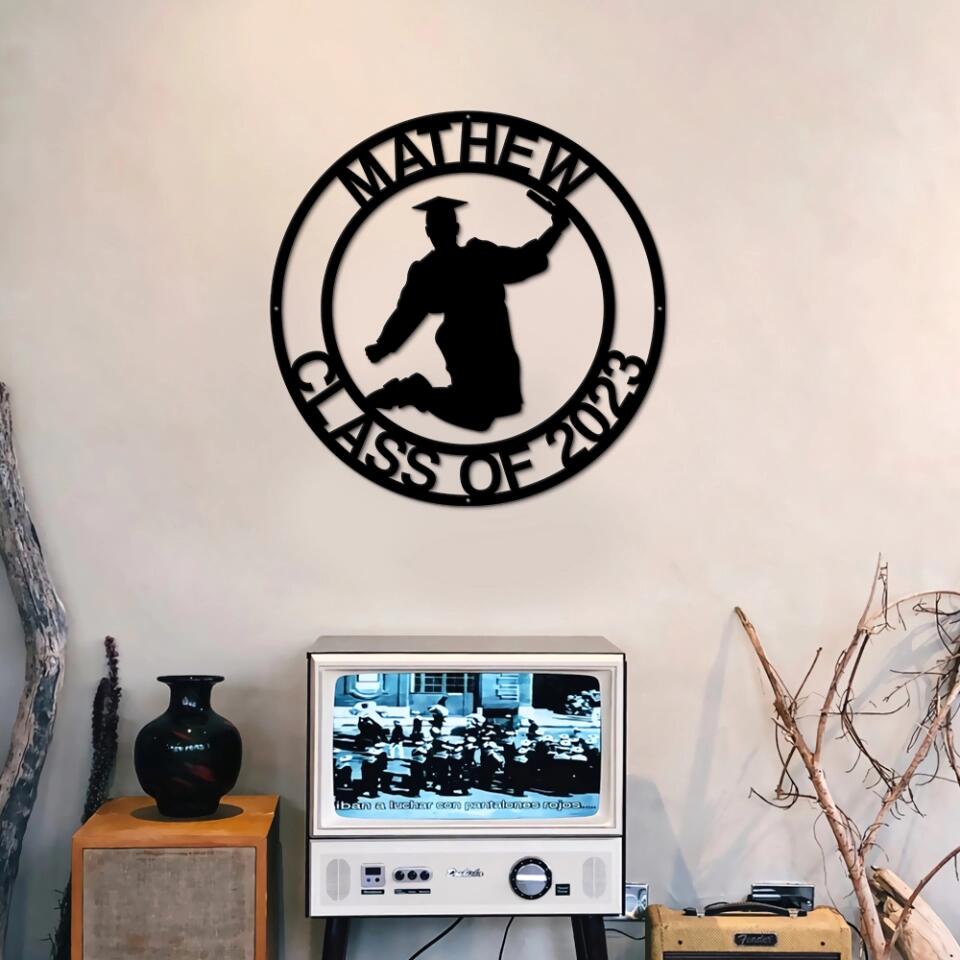 Class of 2025 Senior with Graduation Costume - Personalized Name & Year - Graduation Gift for Girls Boys - Gift for Seniors College Friend - 303ICNBNMT461