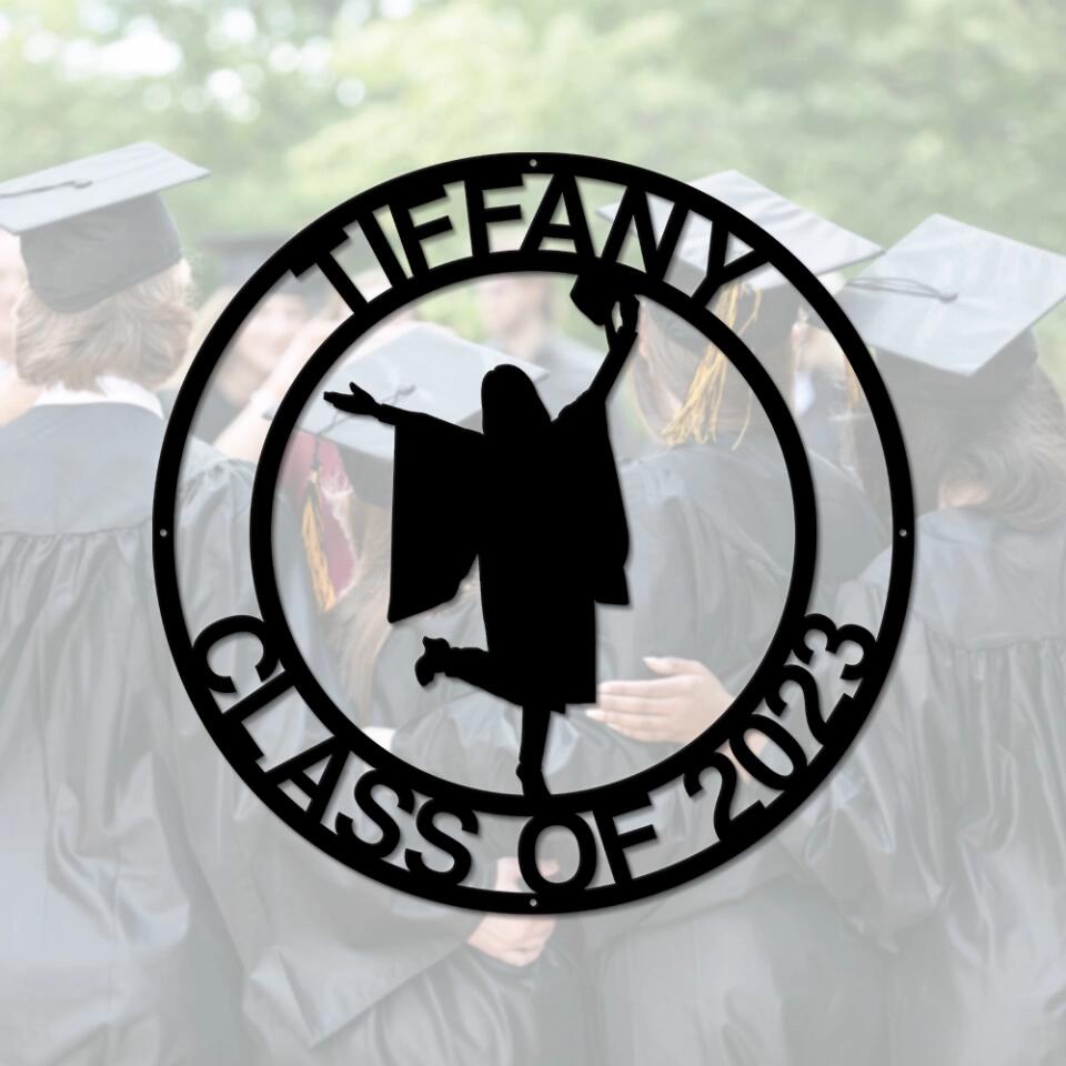 Class of 2025 Senior with Graduation Costume - Personalized Name & Year - Graduation Gift for Girls Boys - Gift for Seniors College Friend - 303ICNBNMT461