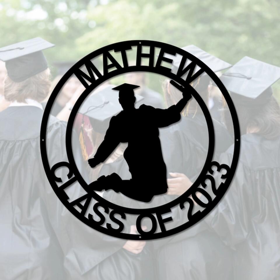 Class of 2025 Senior with Graduation Costume - Personalized Name & Year - Graduation Gift for Girls Boys - Gift for Seniors College Friend - 303ICNBNMT461