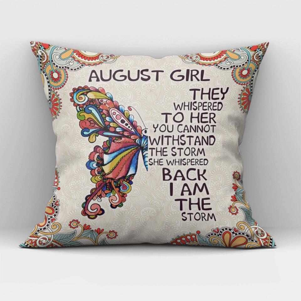 They Whispered To Her You Cannot Withstand The Storm - Canvas Pillow for Home Decor - Best Birthday Gift for Her- 206HNBNPI267