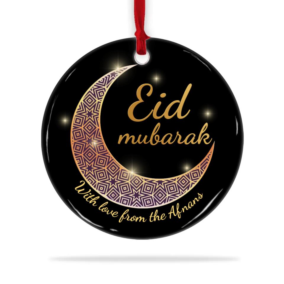 Eid Mubarak With Love from Afnans Personalized Ornament Eid Gift for Family