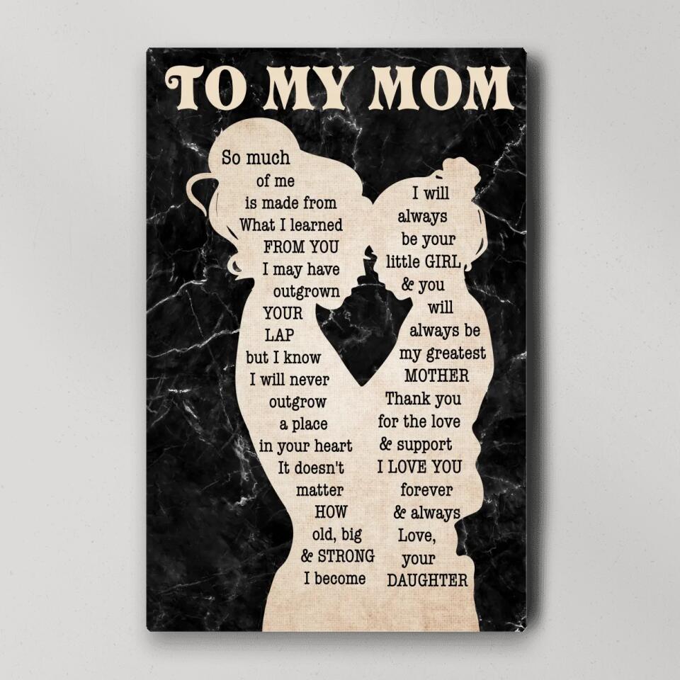 Love Message To My Mom From Daughter Canvas Poster Mother's Day Gifts