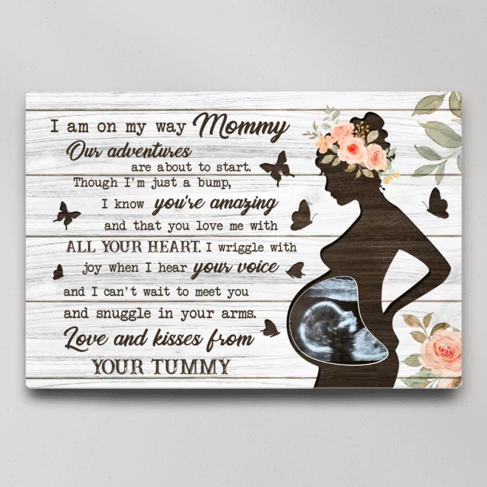I Am On My Way Mommy Custom Canvas Poster Gifts For Pregnant Women