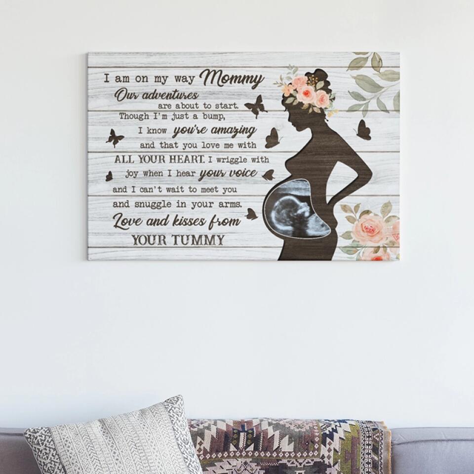 I Am On My Way Mommy Custom Canvas Poster Gifts For Pregnant Women