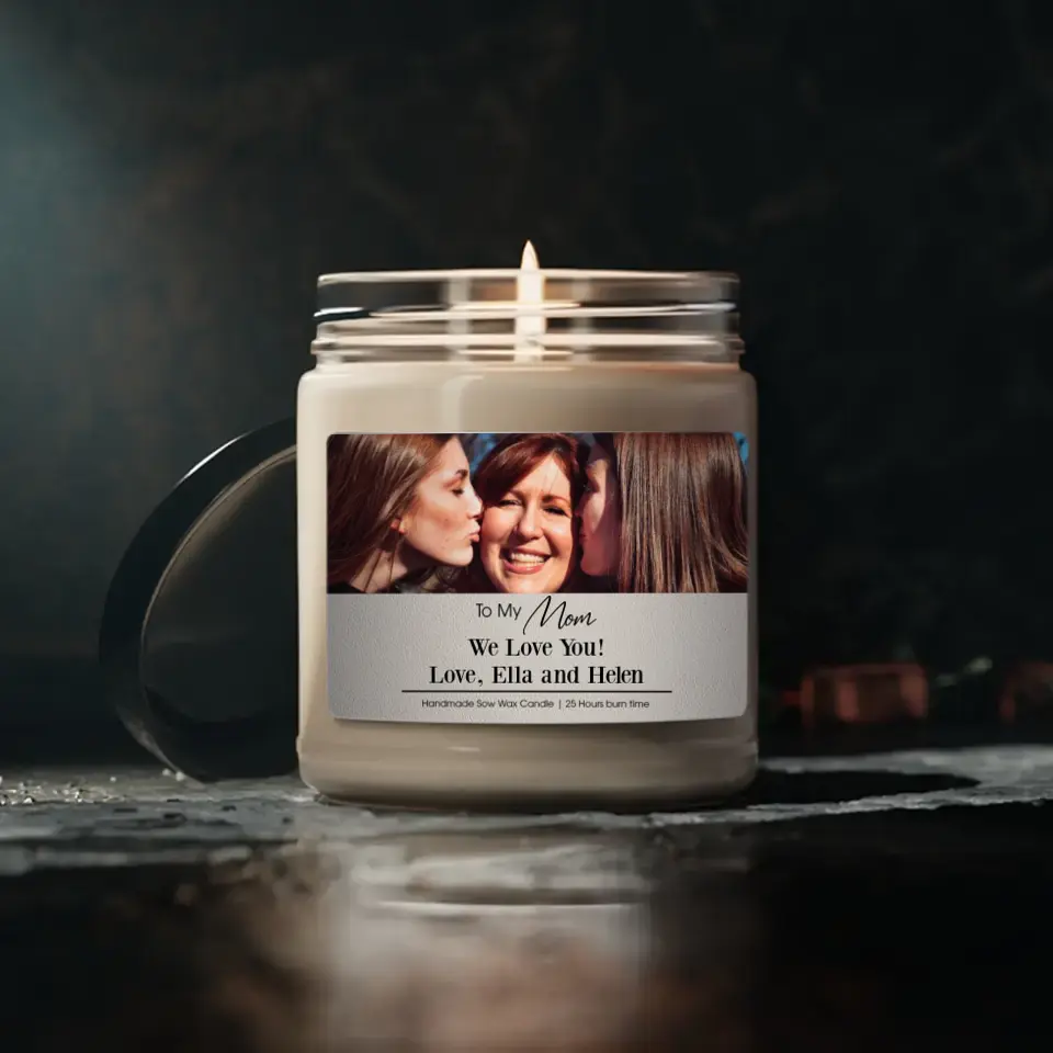 Merry Christmas Mom Personalized Scented Candle
