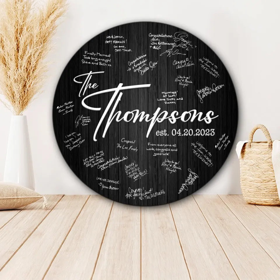 Bride And Groom Hand Writing Custom Wooden Art Wedding Gift For Couples