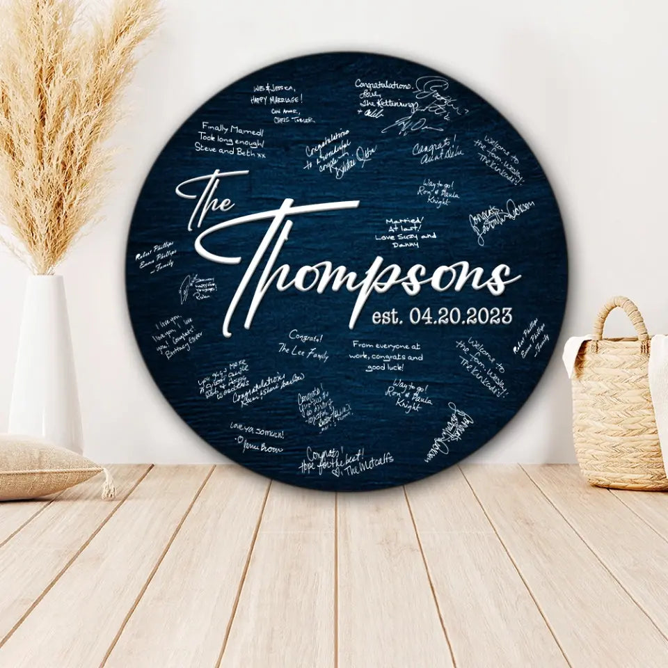 Bride And Groom Hand Writing Custom Wooden Art Wedding Gift For Couples