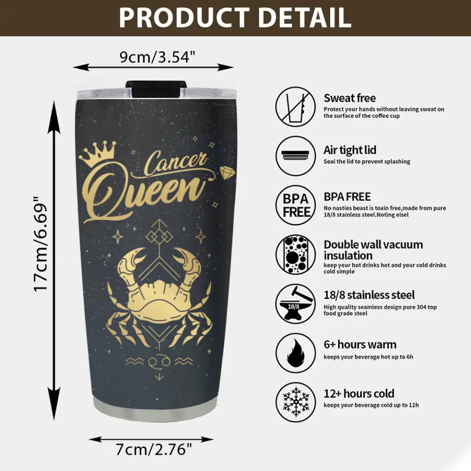 Zodiac Sign In Galaxy Personalized Tumbler