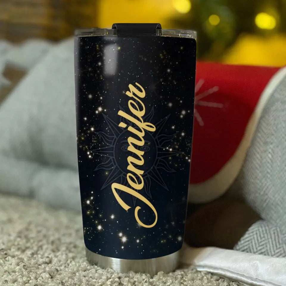 Zodiac Sign In Galaxy Personalized Tumbler