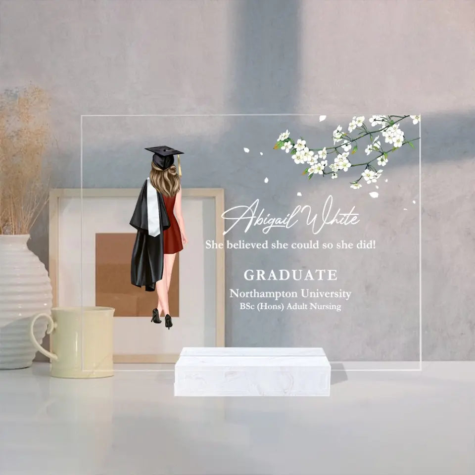 She Believed She Could So She Did - Acrylic Plaque With Stand