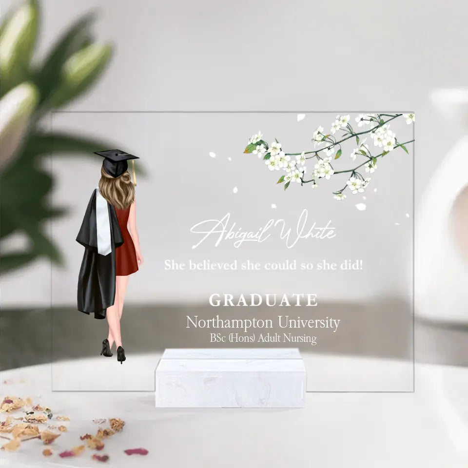 She Believed She Could So She Did - Acrylic Plaque With Stand