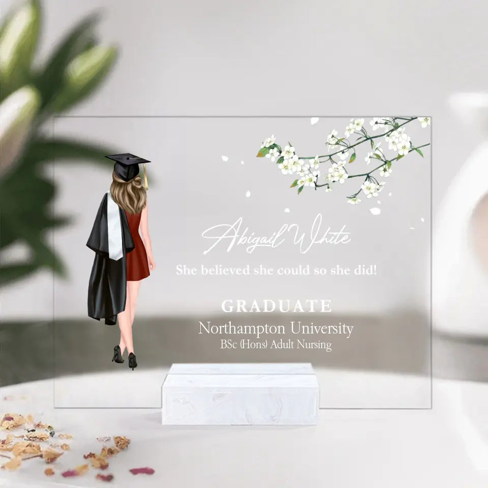 She Believed She Could So She Did - Acrylic Plaque With Stand