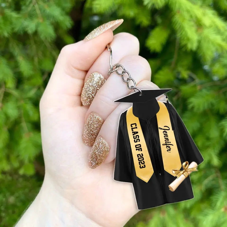 Graduation Gown, Personalized Car Ornament Keychain Decoration, Graduation Gift - Car Decoration - Best Graduation Gifts - 304IHPBNOR065