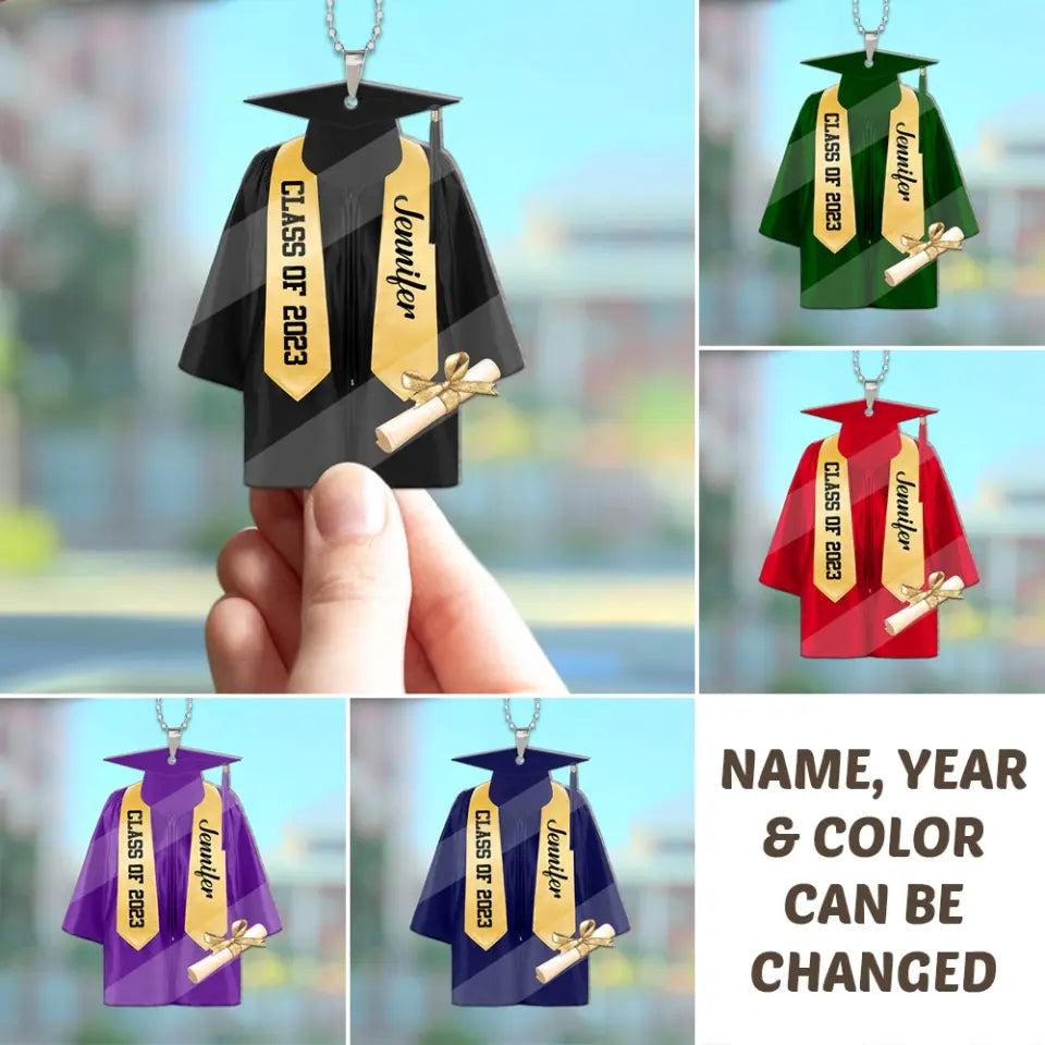Graduation Gown, Personalized Car Ornament Keychain Decoration, Graduation Gift - Car Decoration - Best Graduation Gifts - 304IHPBNOR065