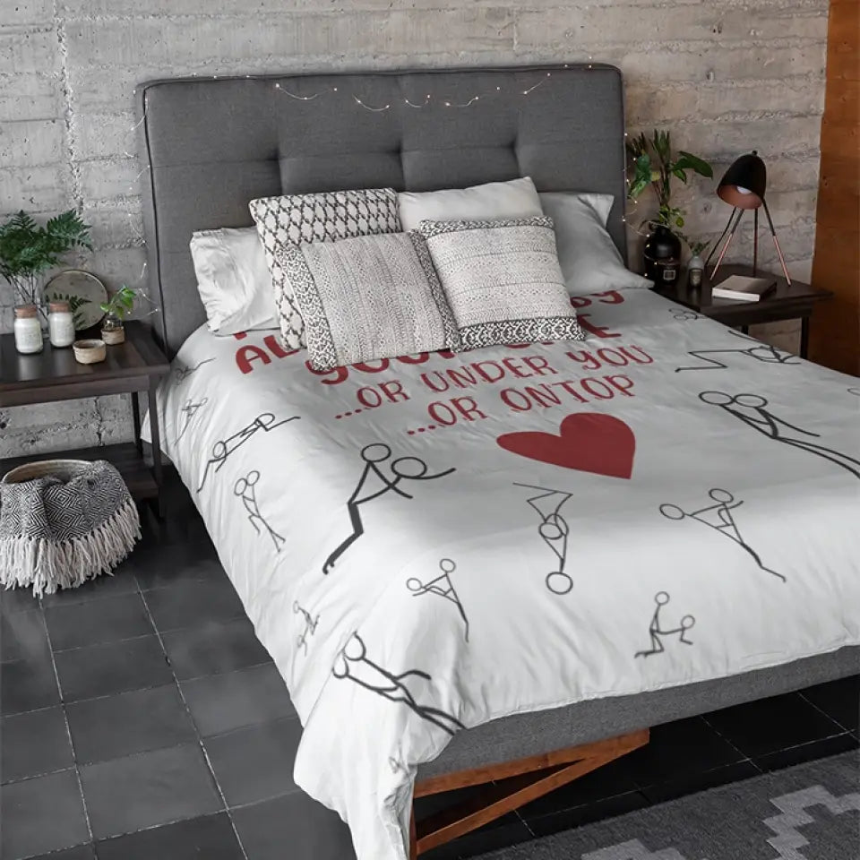 Personalized Valentine Gifts - I Promise To Always By Your Side Or Under You - Naughty Fleece Blanket - Best Funny Gifts for Couples - Valentine Day, Anniversary, Christmas Gift for Her Him