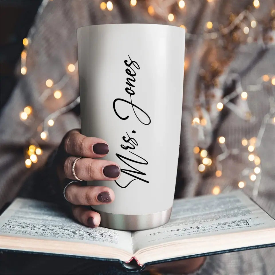 A Day Without Math Is Like - Personalized Stainless 20oz Tumbler - Gifts For Teacher Women Men From Student Graduation Appreciation Presents Math Classroom Decorations For Teachers - 305IHPNPTU549