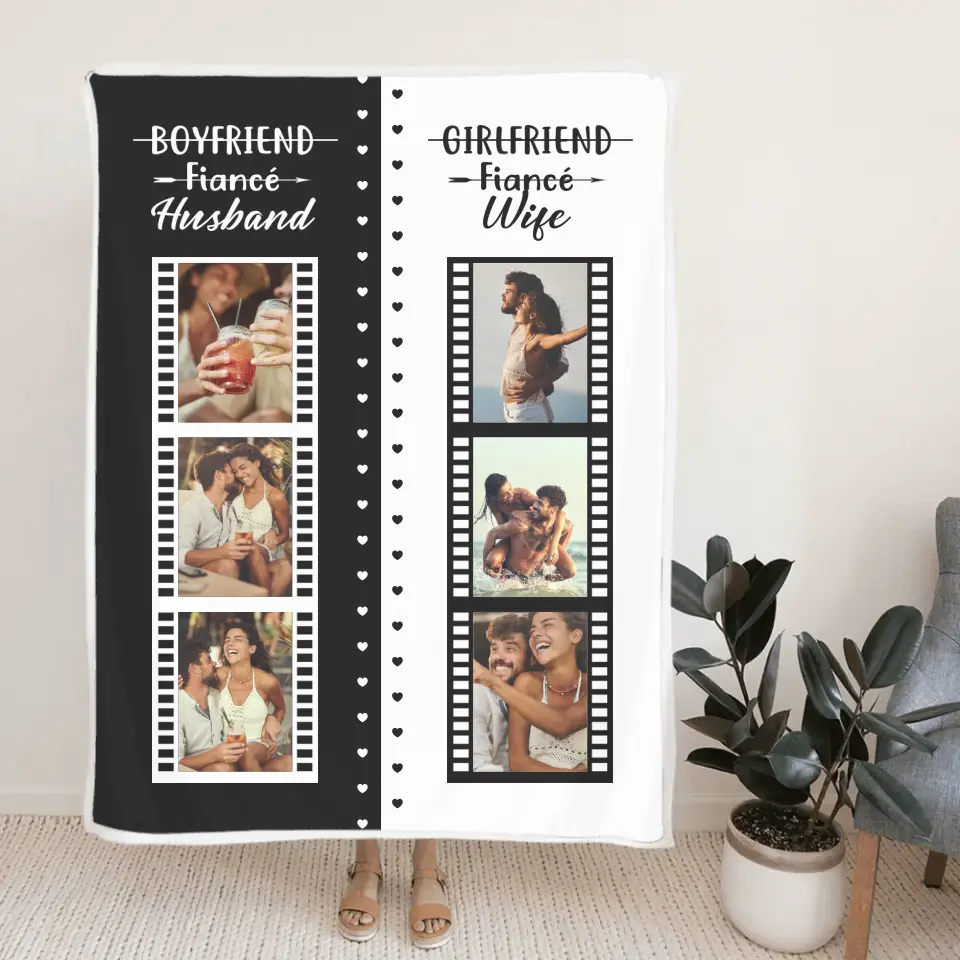 From Girlfriend To Wife New Married Couple Custom Blanket Wedding Gift