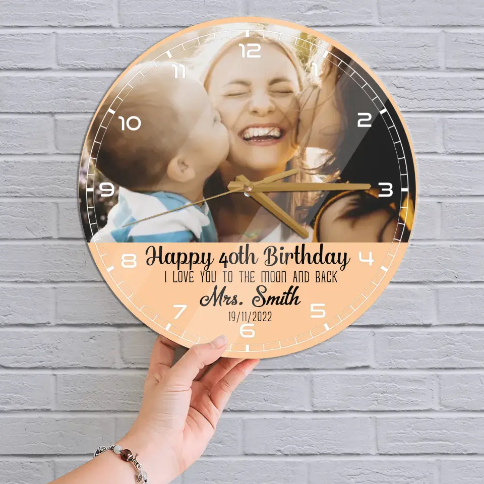 Happy Birthday Mommy Custom Wall Clock Birthday Gift For Mom