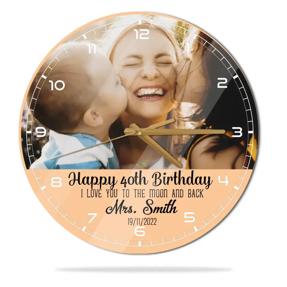 Happy Birthday Mommy Custom Wall Clock Birthday Gift For Mom