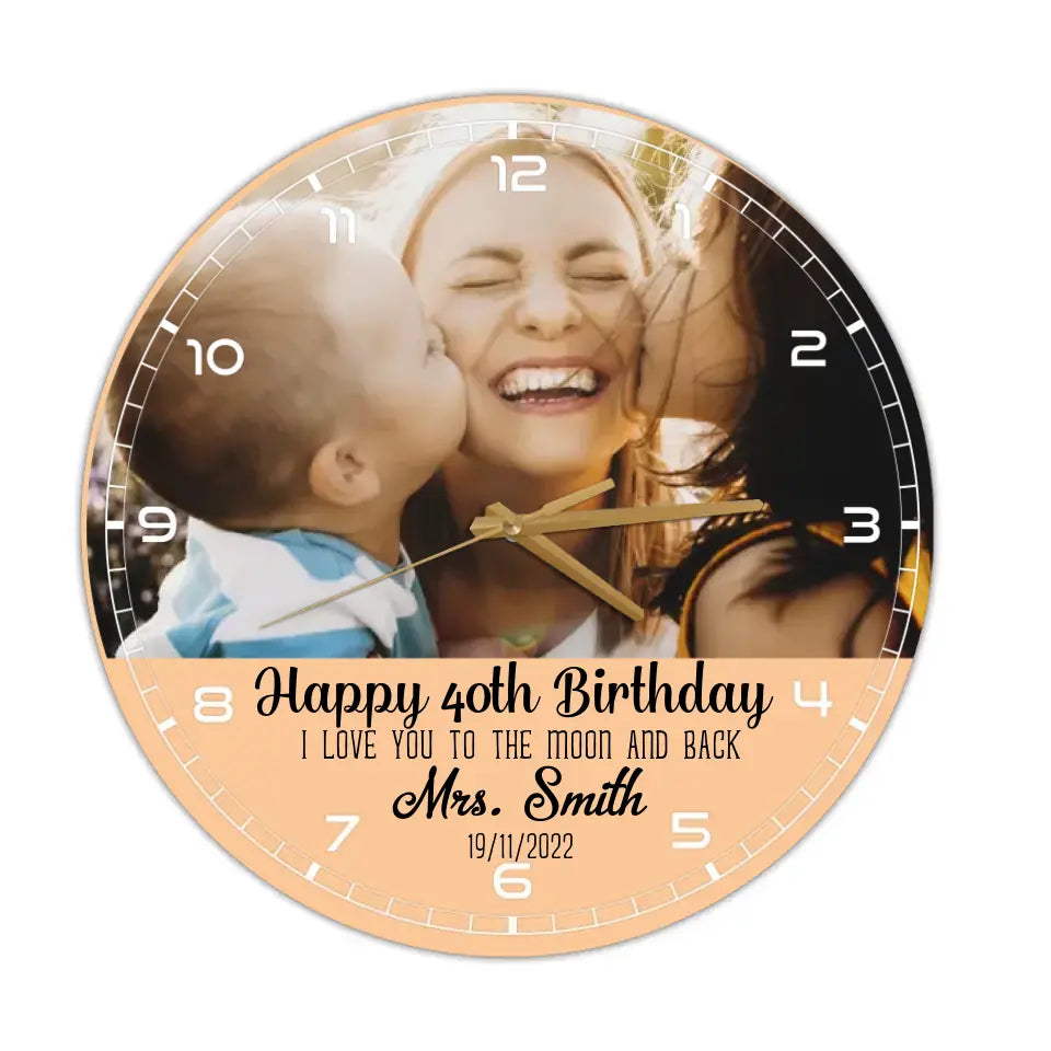 Happy Birthday Mommy Custom Wall Clock Birthday Gift For Mom