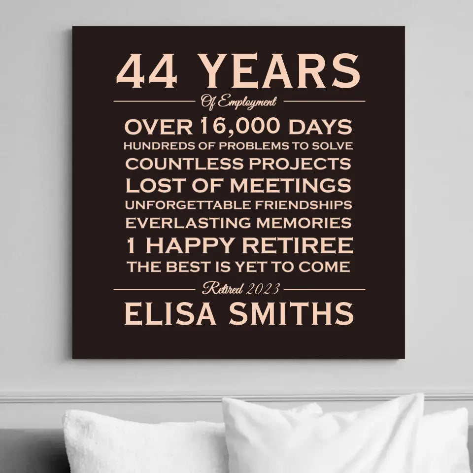A Happy Retiree The Best Is Yet To Come - Custom Canvas Poster - Retirement Gifts