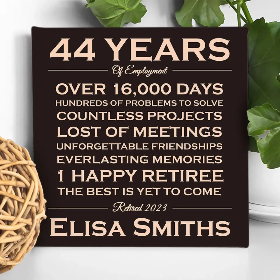 A Happy Retiree The Best Is Yet To Come - Custom Canvas Poster - Retirement Gifts