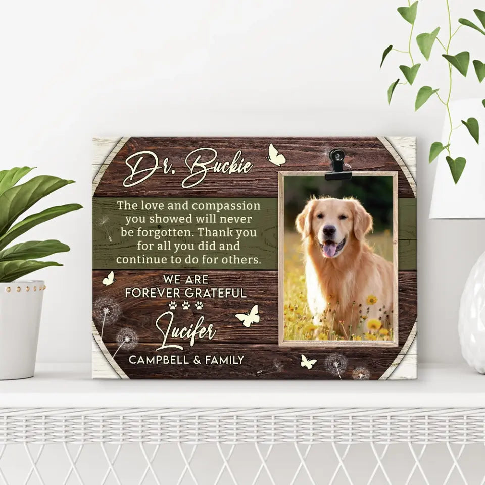 The Love And Compassion You Show - Custom Photo Clip Frame - Thank You Gift for Veterinarians