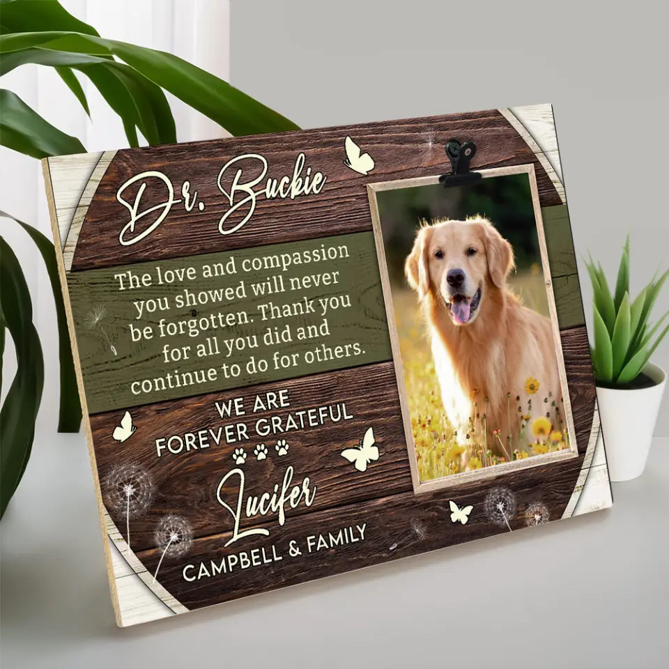 The Love And Compassion You Show - Custom Photo Clip Frame - Thank You Gift for Veterinarians
