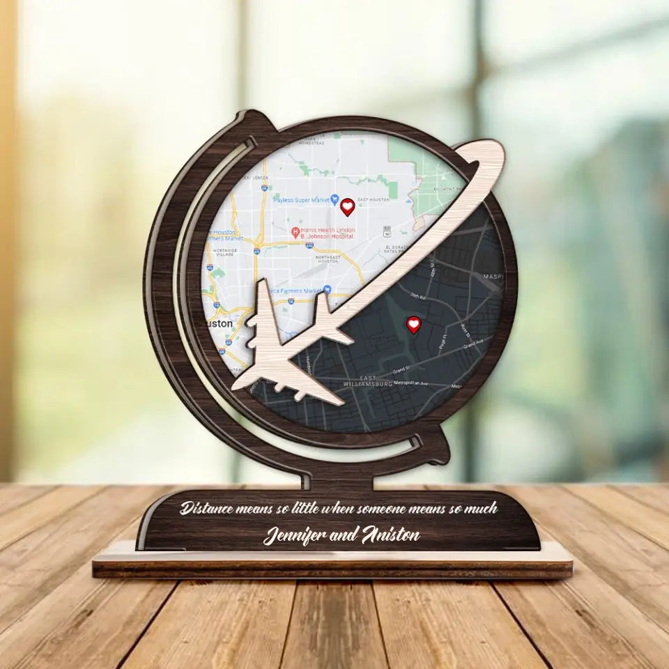 Custom Night Sky, Map Print By Location, Globe Shape, Wooden Plaque 3 Layers | 305IHPNPWP601