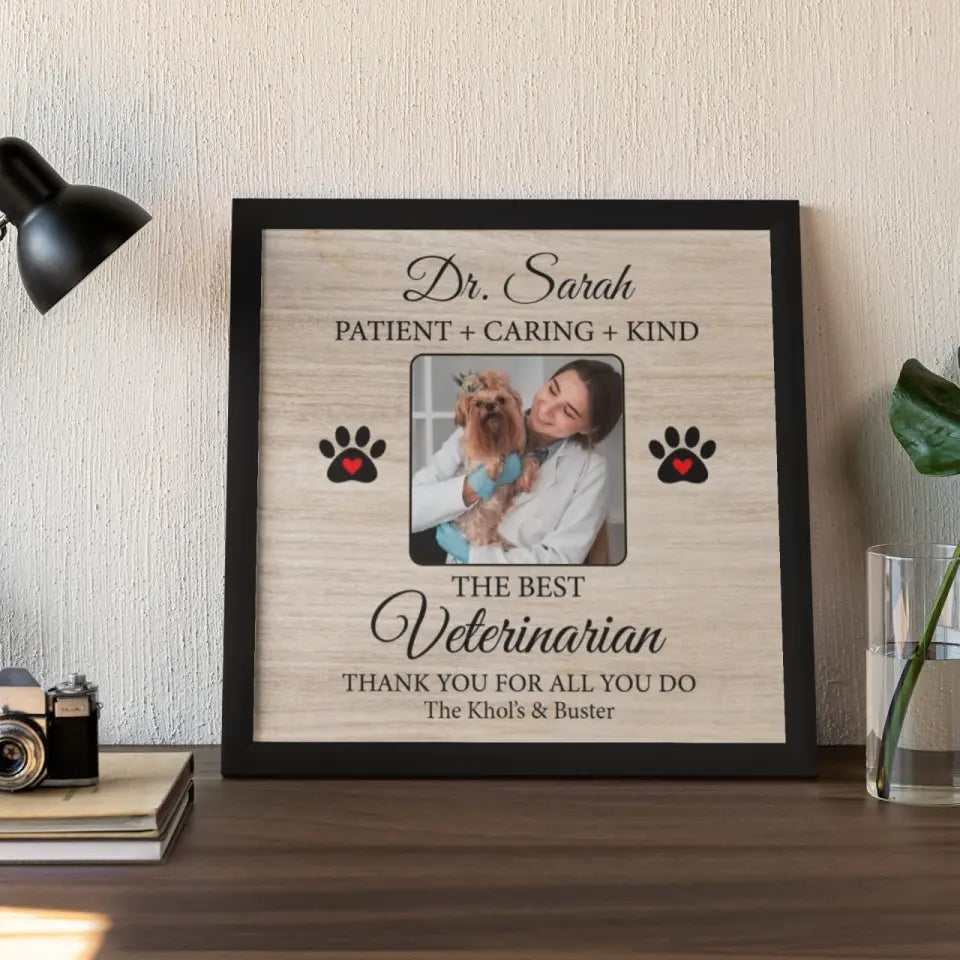 The Best Veterinarian Patient Caring Kind - Custom Canvas Poster - Anniversary Gift For Veterinarian