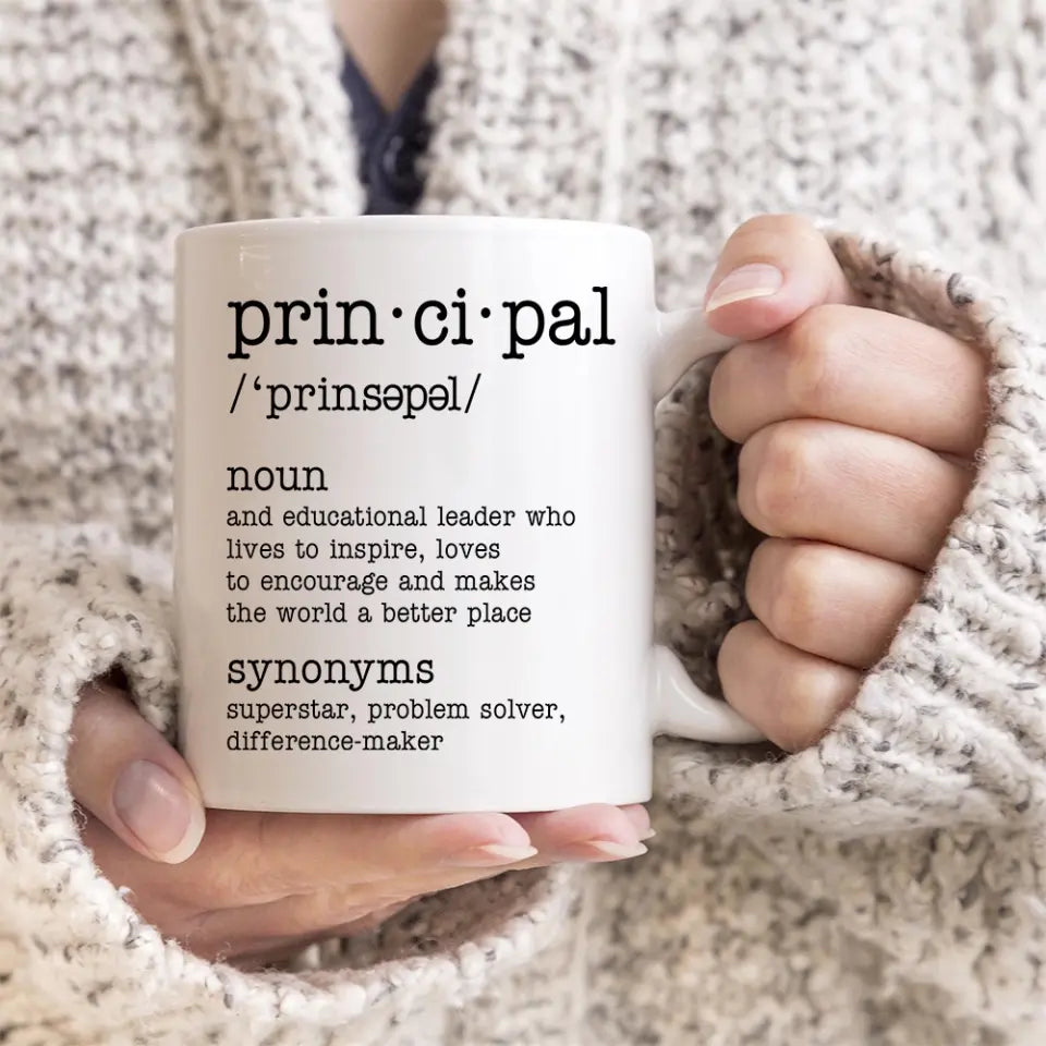 Principal Description - Personalized Mug 11oz 15oz - Gift For Principal