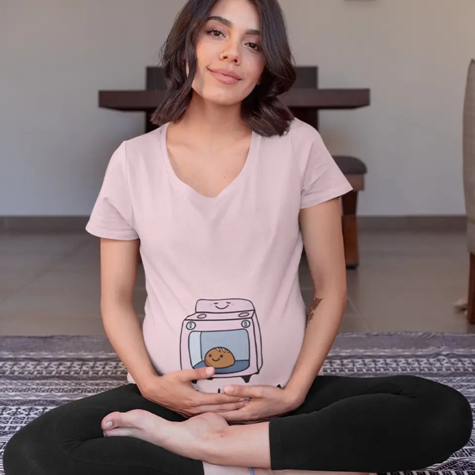 Bun In The Oven - Funny Crew Neck Sweatshirt - Tshirt For Pregnant Mom | 305IHPNPTS615