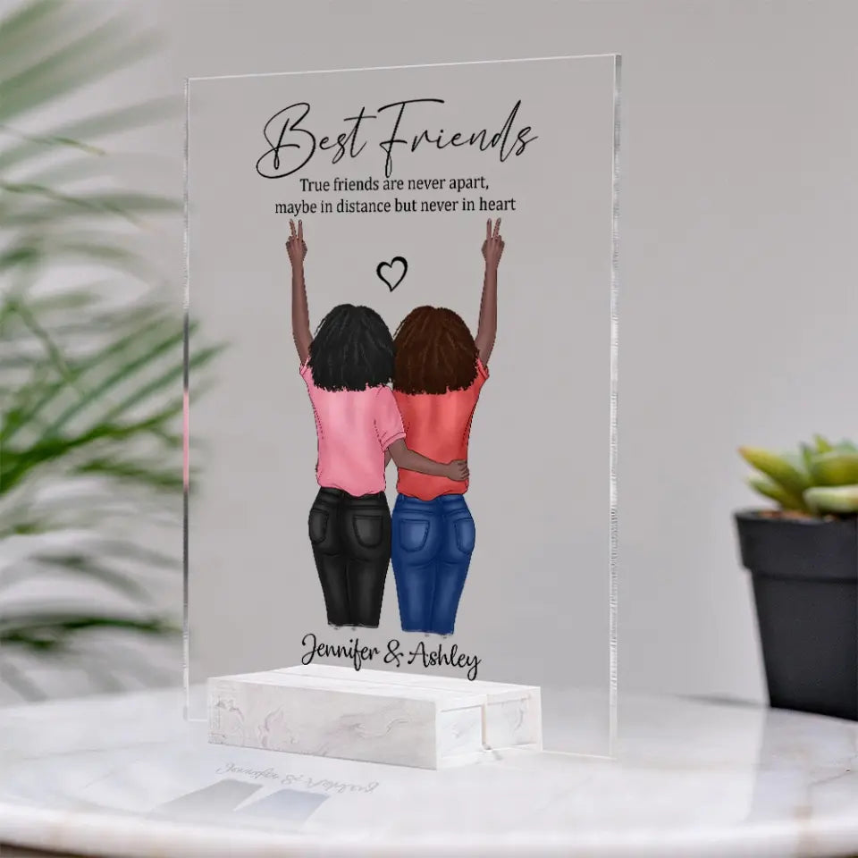 Unique Bestie Portrait in Acrylic Keepsake - Acrylic Plaque