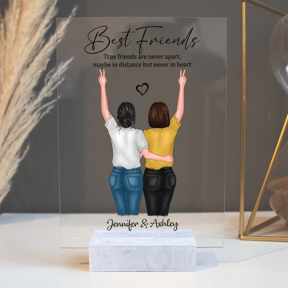 Unique Bestie Portrait in Acrylic Keepsake - Acrylic Plaque