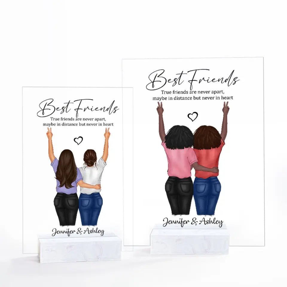 Unique Bestie Portrait in Acrylic Keepsake - Acrylic Plaque