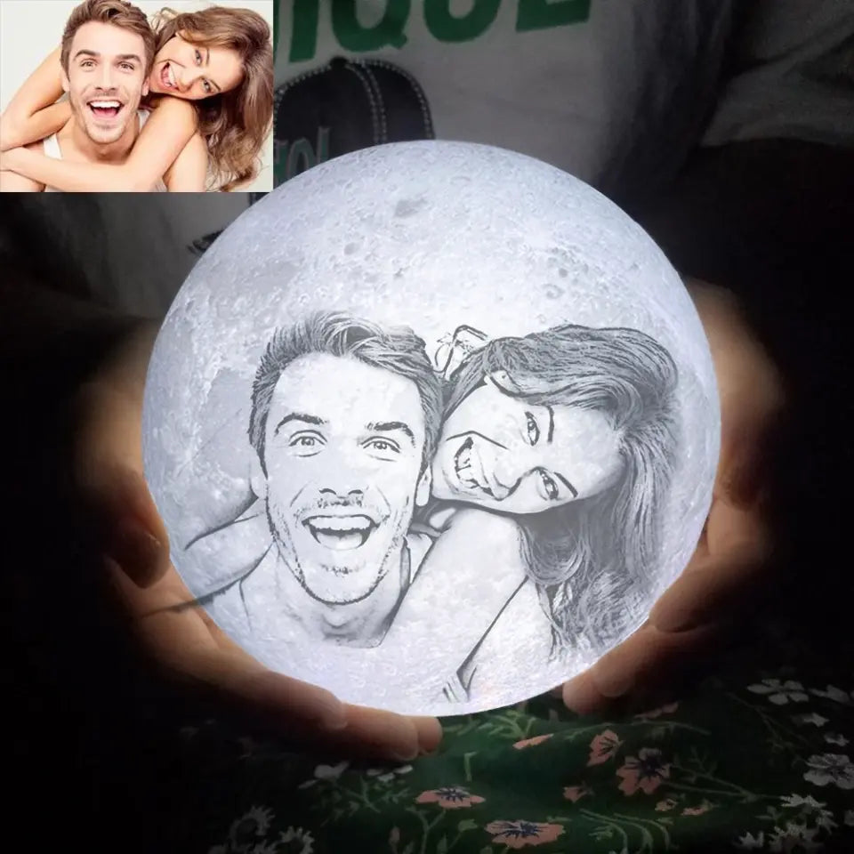 Falling In Love With You Was Beyond My Control - Personalized 3D Moon Lamp - Gift For Girlfriend