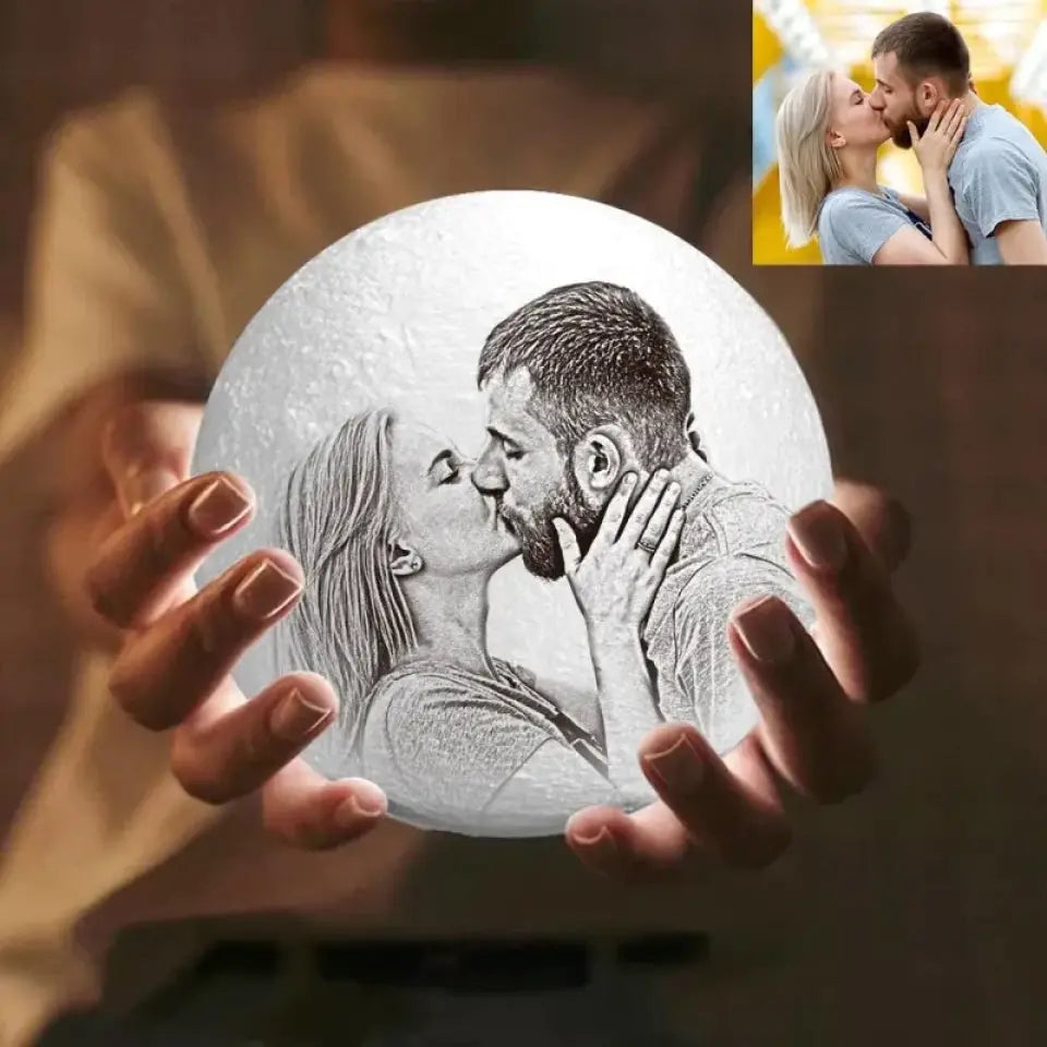 Falling In Love With You Was Beyond My Control - Personalized 3D Moon Lamp - Gift For Girlfriend