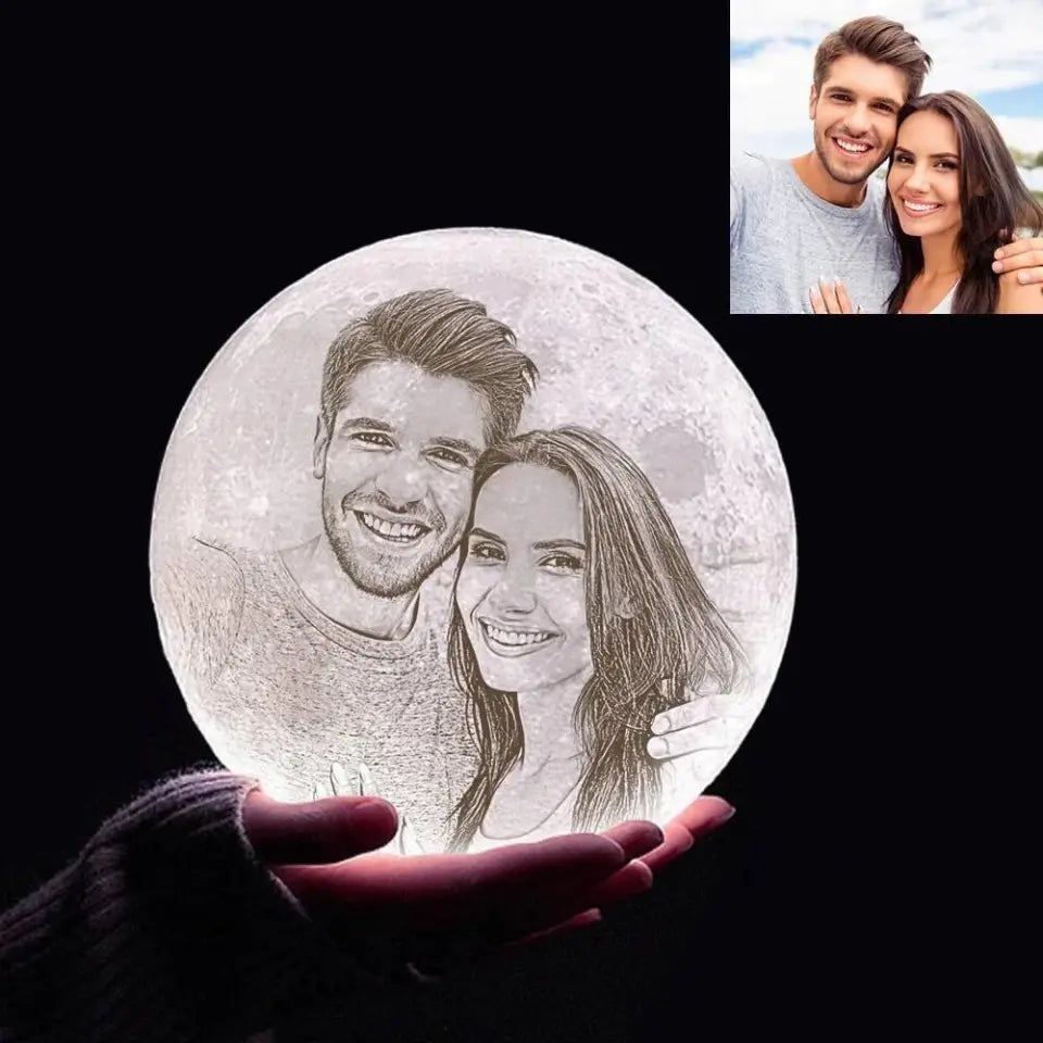 Falling In Love With You Was Beyond My Control - Personalized 3D Moon Lamp - Gift For Girlfriend