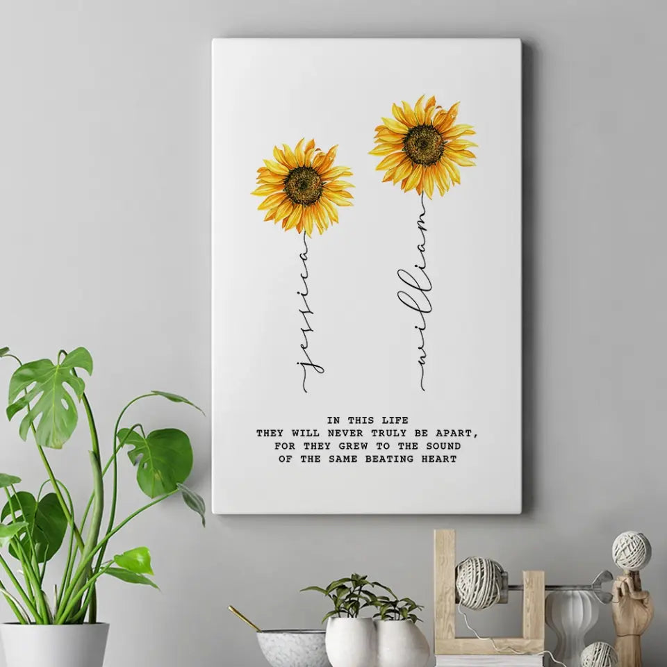 In This Life They Will Never Truly Be Apart - Custom Canvas Poster - Birthday Gìft For Friends