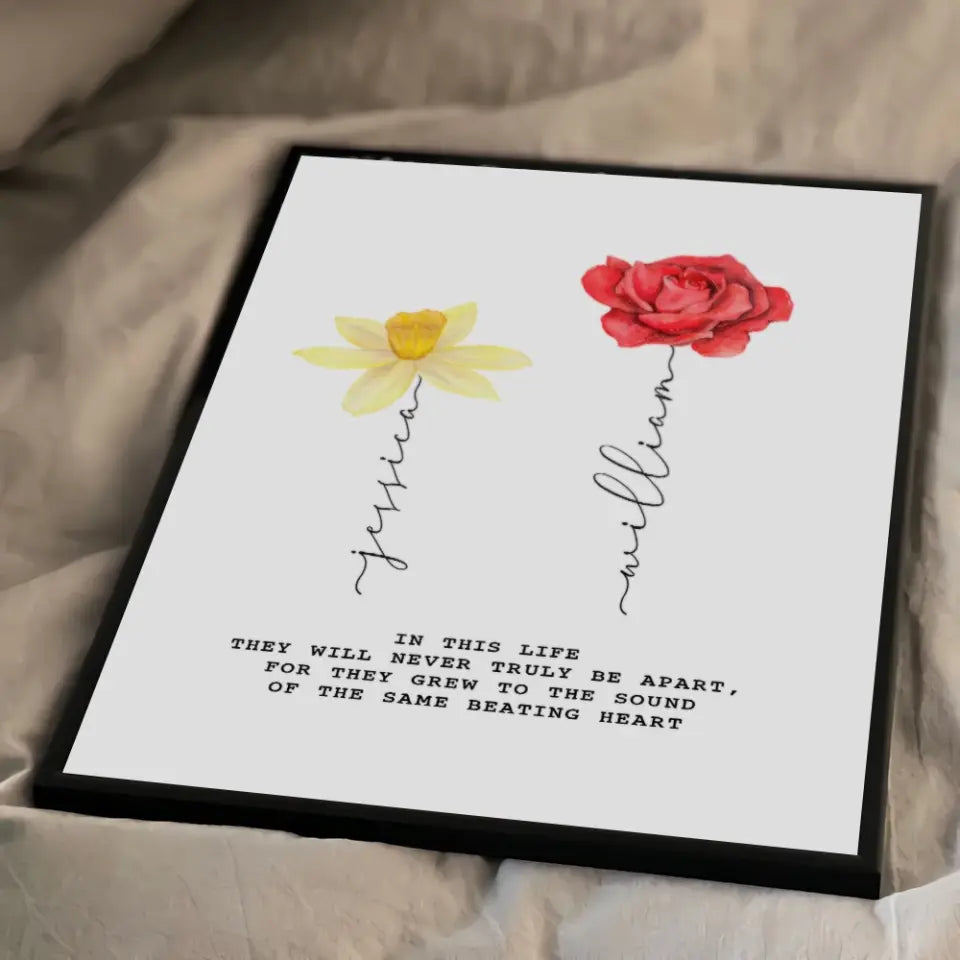 In This Life They Will Never Truly Be Apart - Custom Canvas Poster - Birthday Gìft For Friends