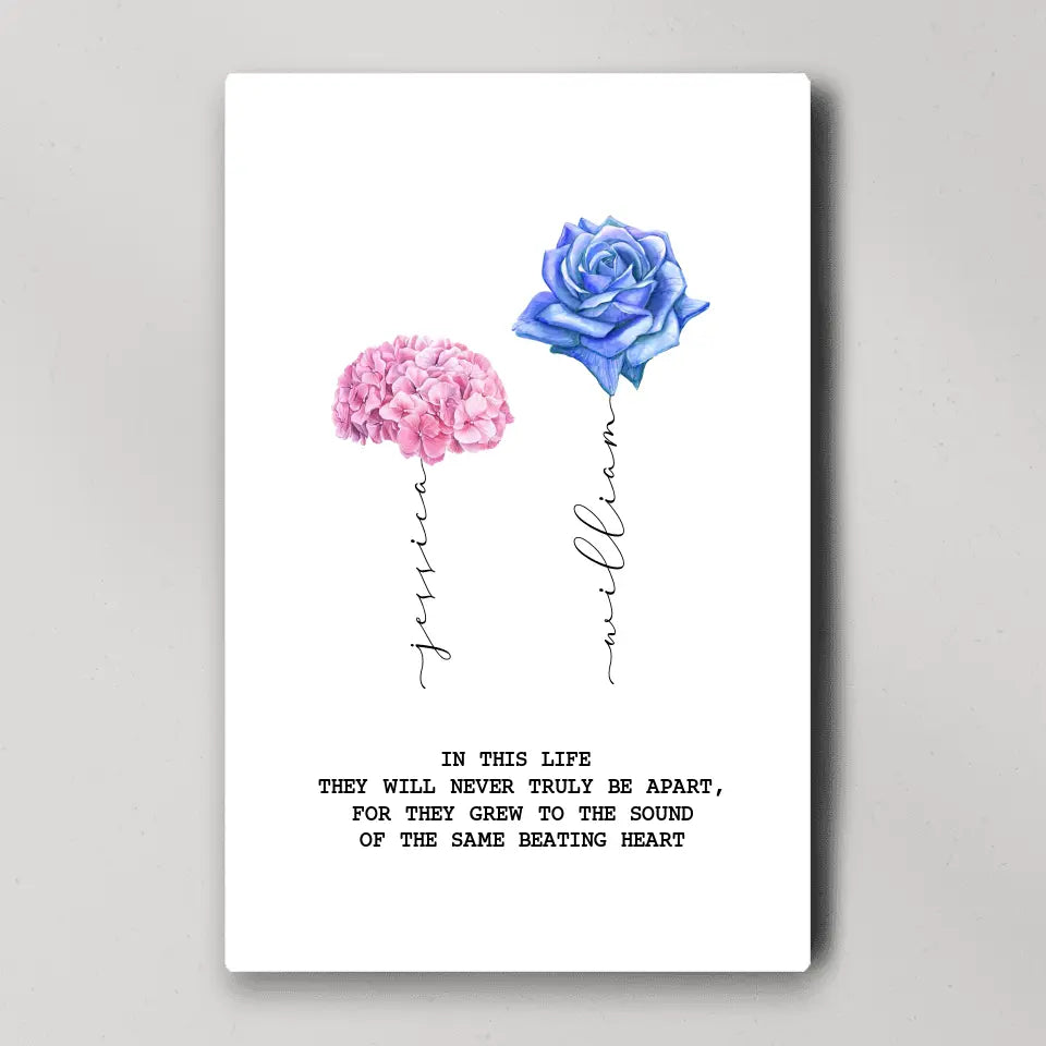 In This Life They Will Never Truly Be Apart - Custom Canvas Poster - Birthday Gìft For Friends