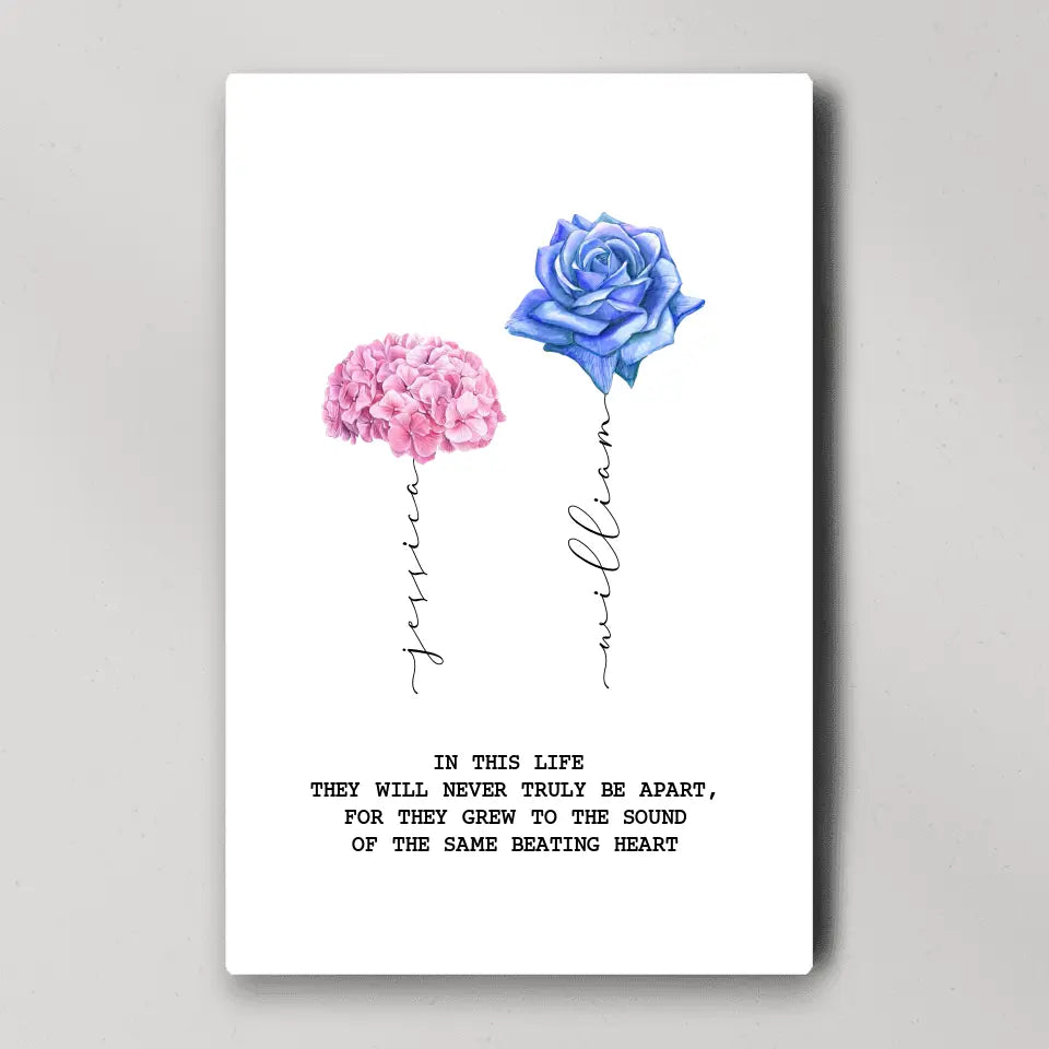 In This Life They Will Never Truly Be Apart - Custom Canvas Poster - Birthday Gìft For Friends