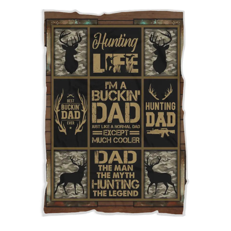Father Daughter Hunting The Man The Myth The Legend Special Blanket Gift For Dad