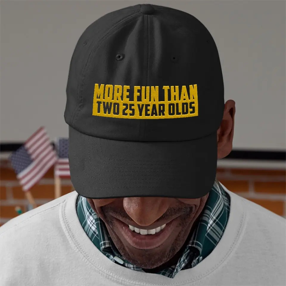 More Fun Than Two Double Age-Year-Olds Personalized Cap Birthday Gift For Dad