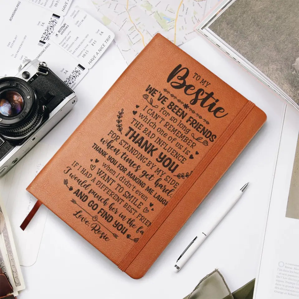 We're Been Friends For So Long - Graphic Leather Journal