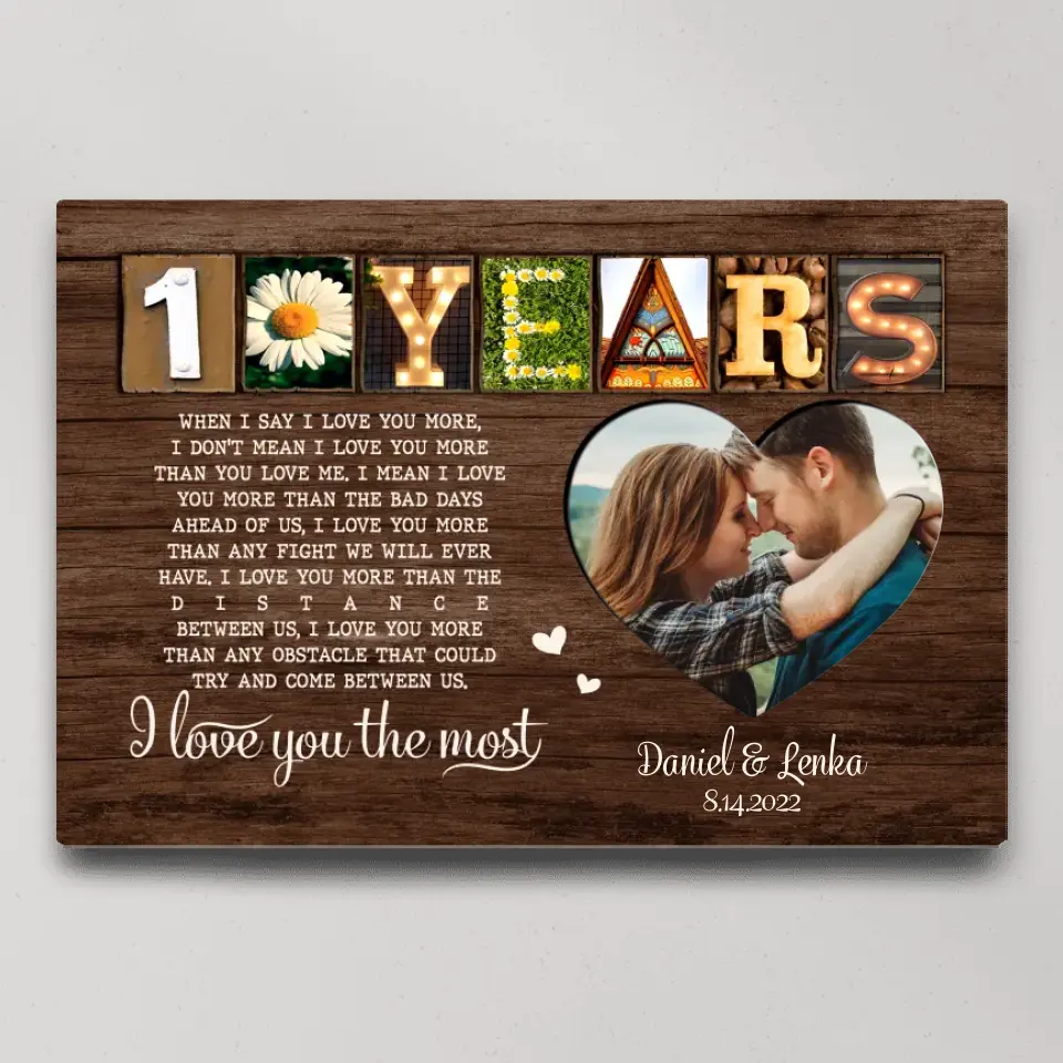 10 Years Anniversary - Personalized Canvas Poster - Gift For 10 Years Anniversary | 307IHPNPCA878